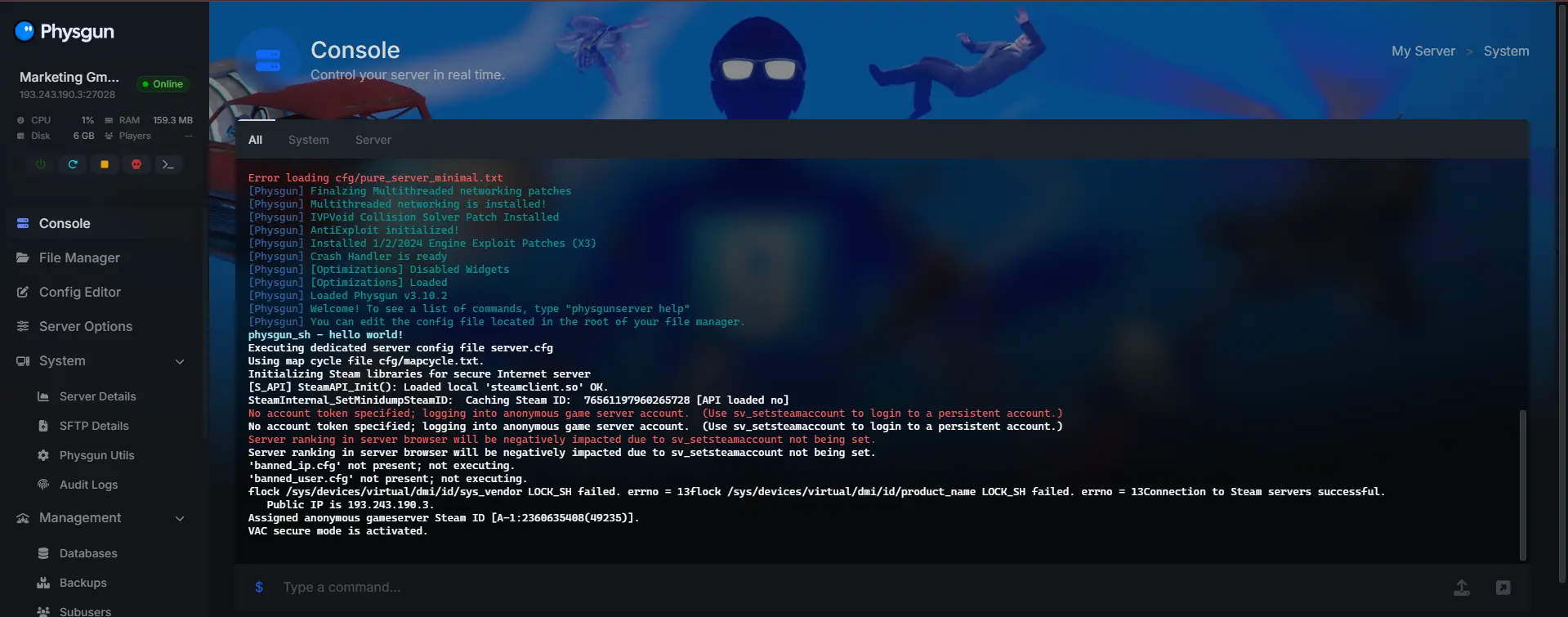 Make Physgun the official host for your players.