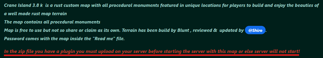 Example dependency requirement for a Codefling map