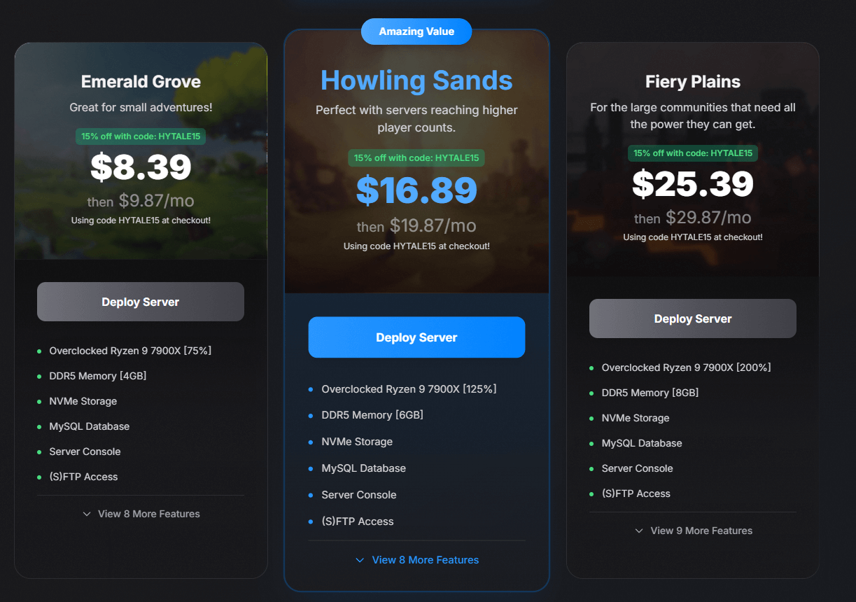 Hytale Server Hosting