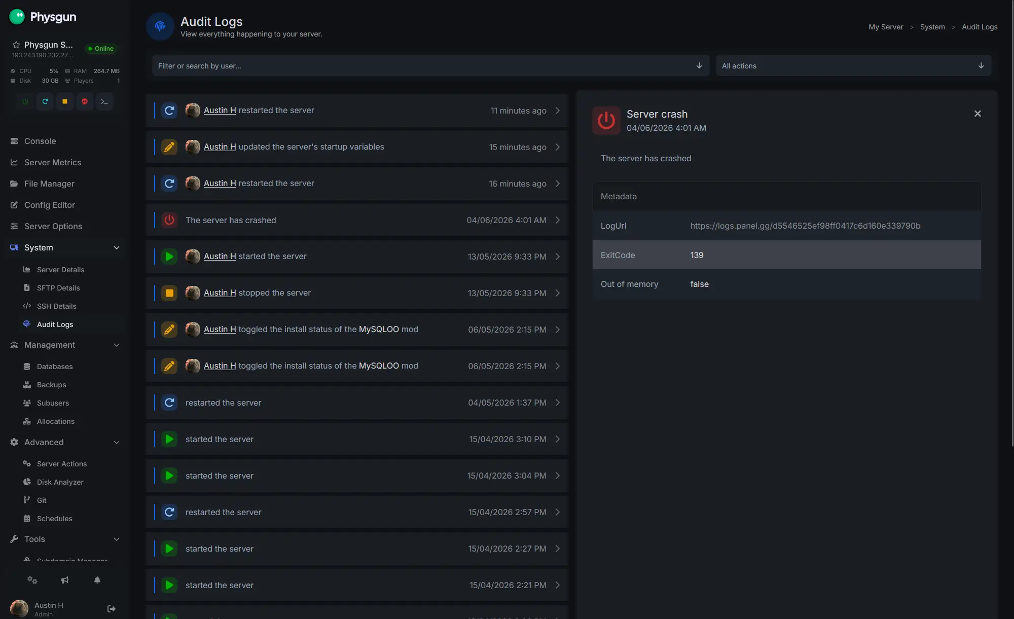 Audit Logs
