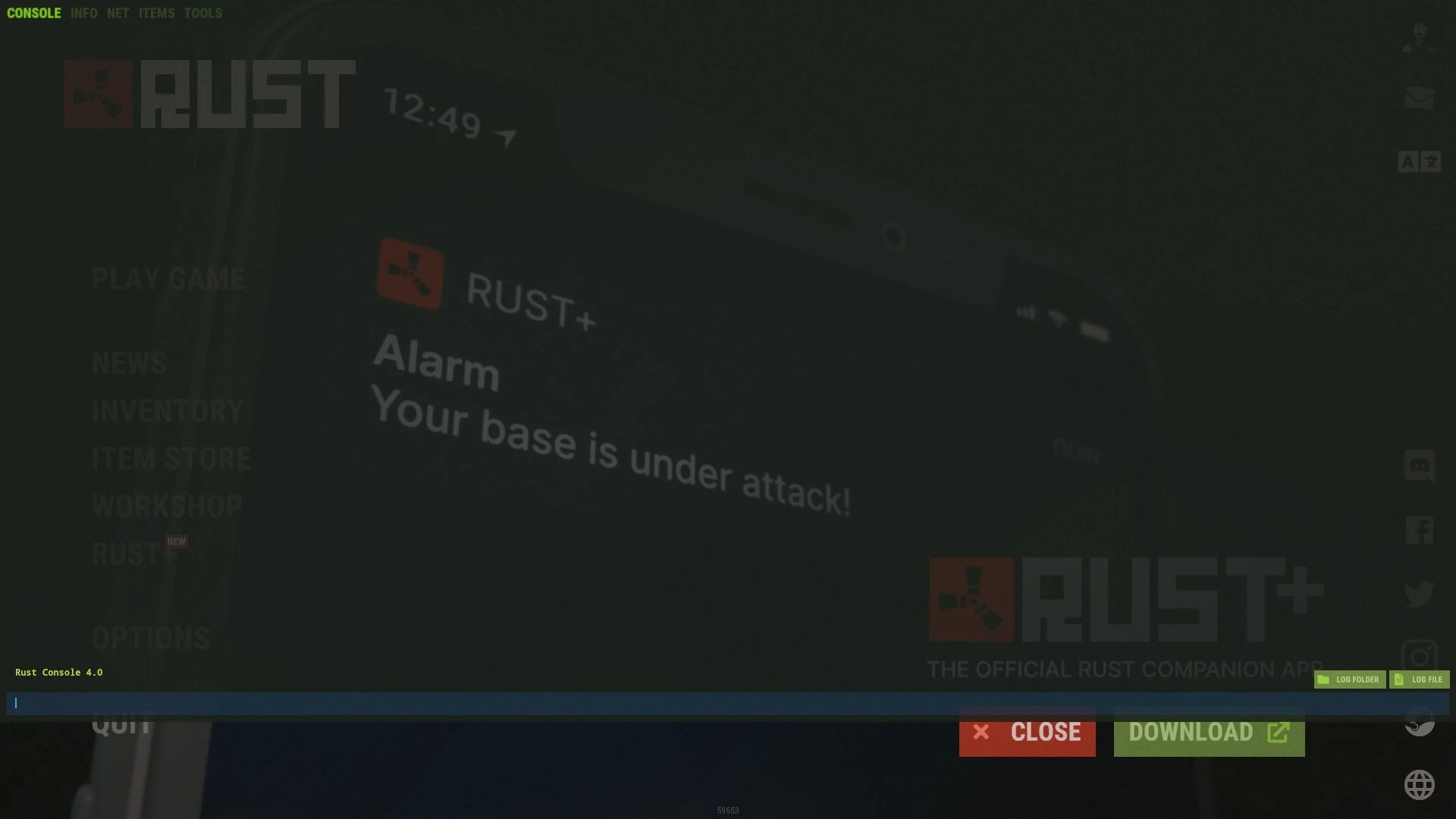 Rust F1 console
