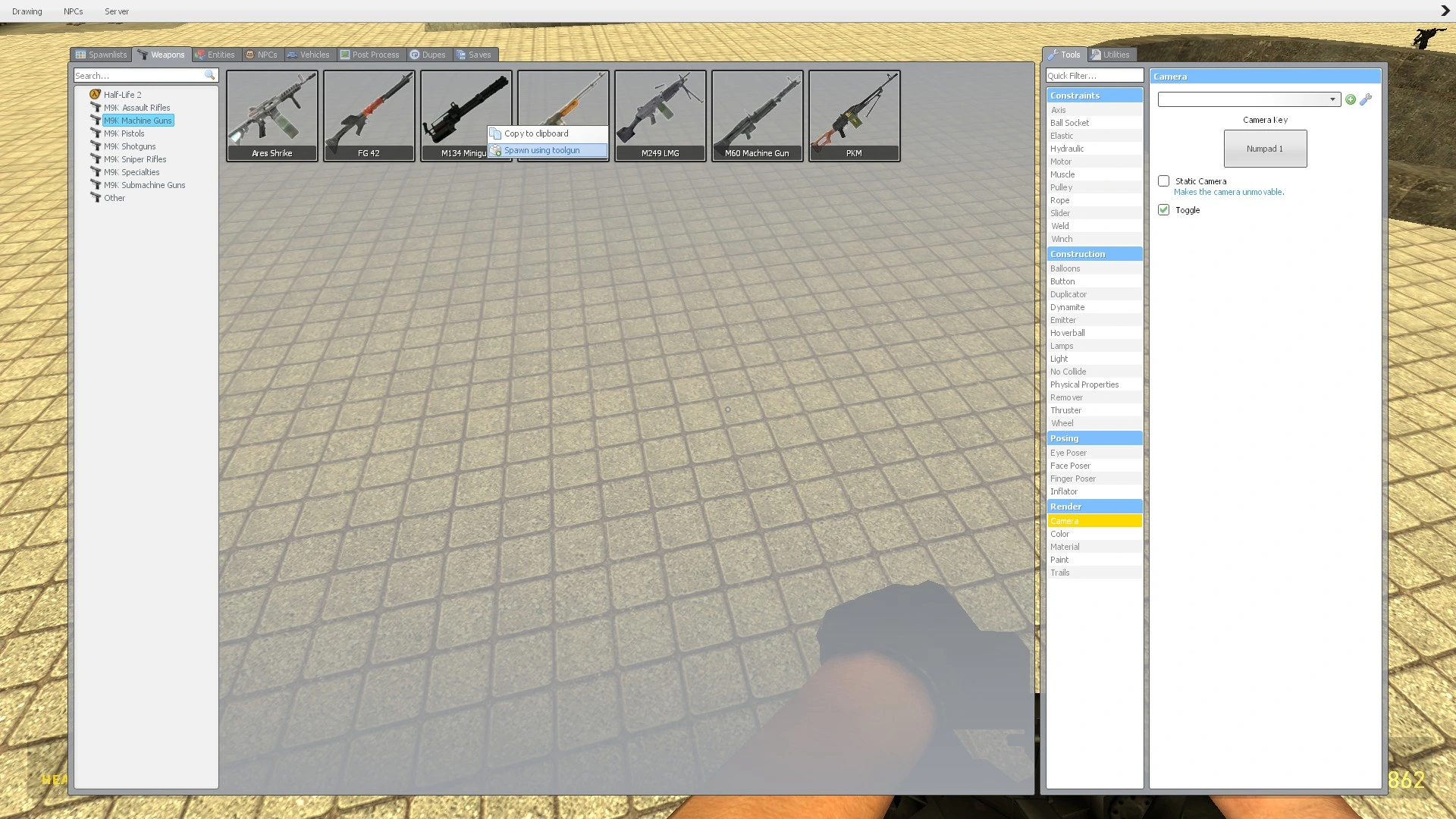 Spawn Menu