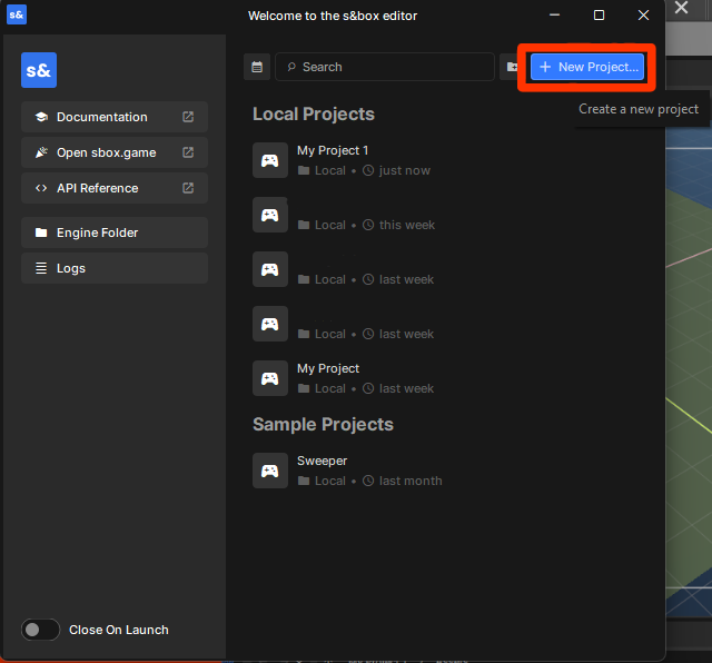 Creating a New Project