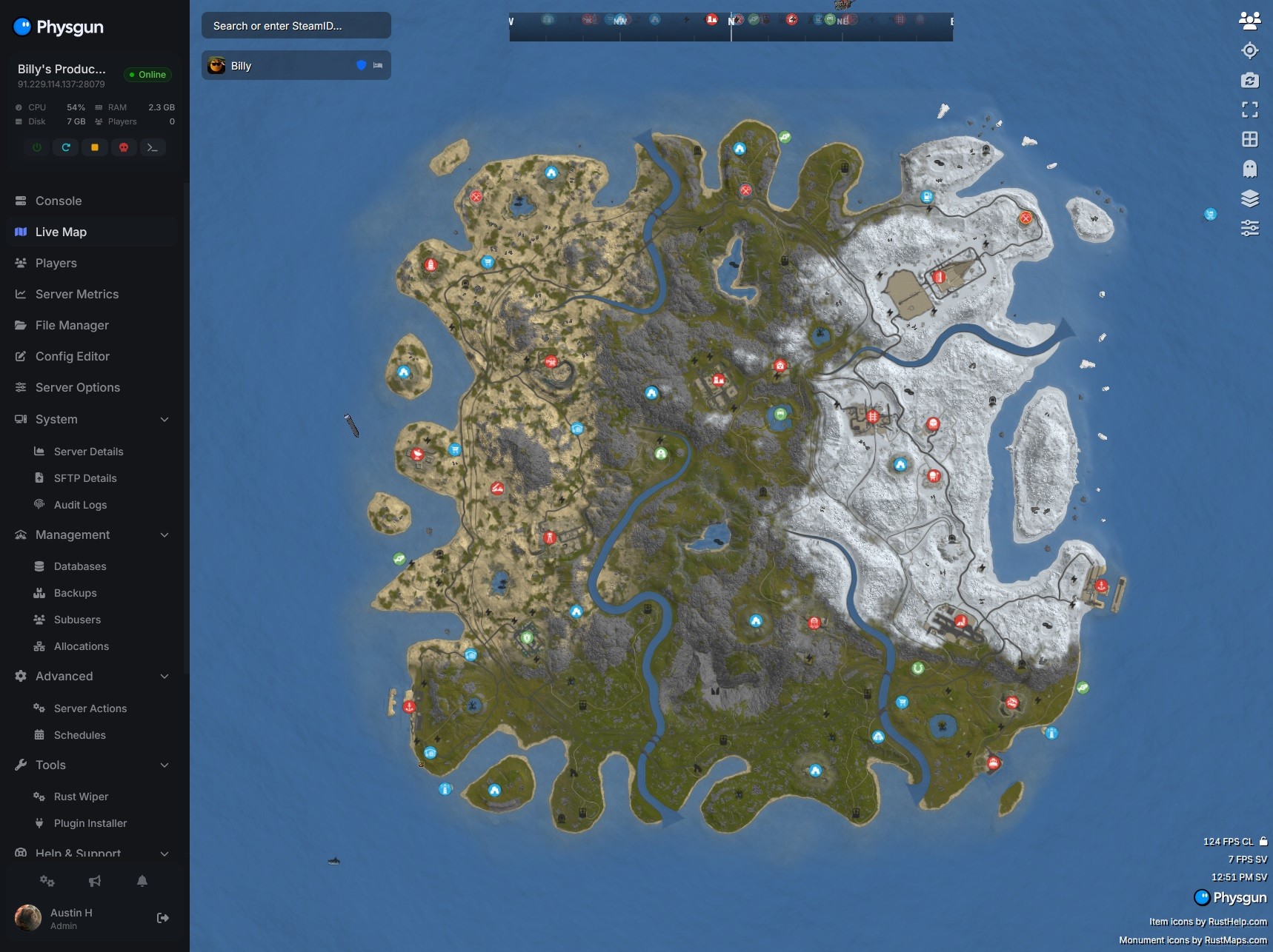 Rust God Tools: The First Fully Interactive 3D Live Map For Rust Servers